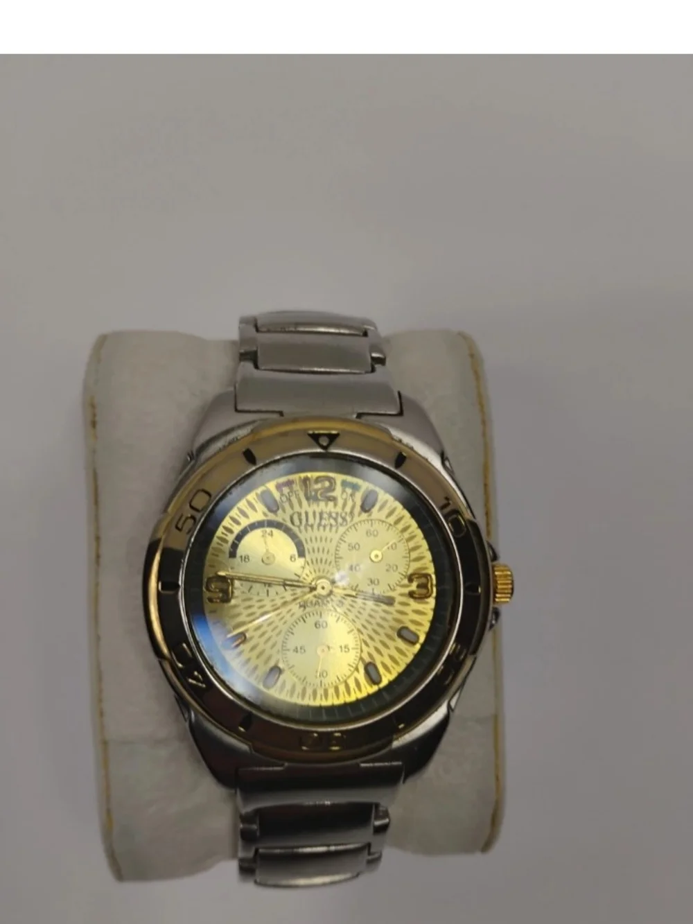 GUESS Two-Tone Gold Dial Stainless Steel Watch